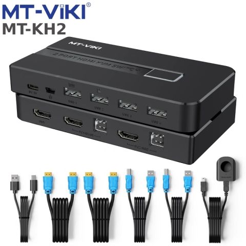 Bộ Chuyển Mạch KVM MT‑VIKI MT‑KH2S 2×1 4K60Hz Dùng Chung 2 Máy