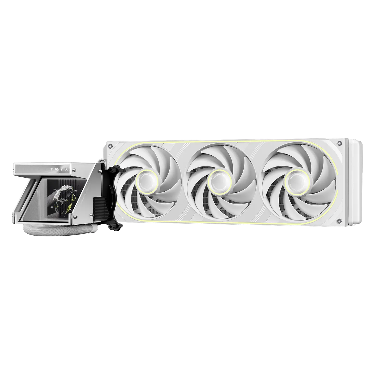 Tản nhiệt nước TRYX HOLO 360 ARGB (L-H360A-DM3M-G0W) | LCD 640×480, 280W, Trắng 1