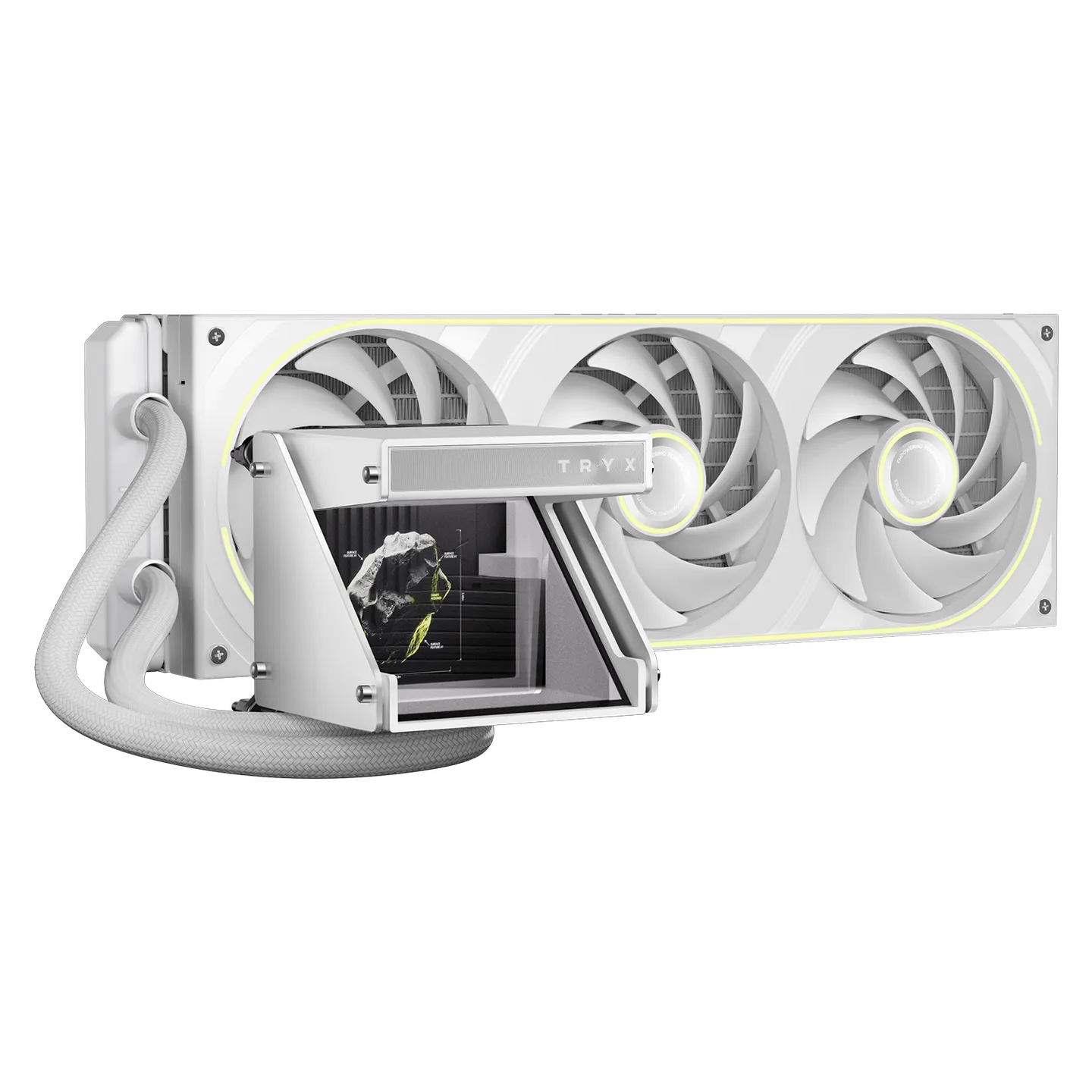 Tản nhiệt nước TRYX HOLO 360 ARGB (L-H360A-DM3M-G0W) | LCD 640×480, 280W, Trắng 2