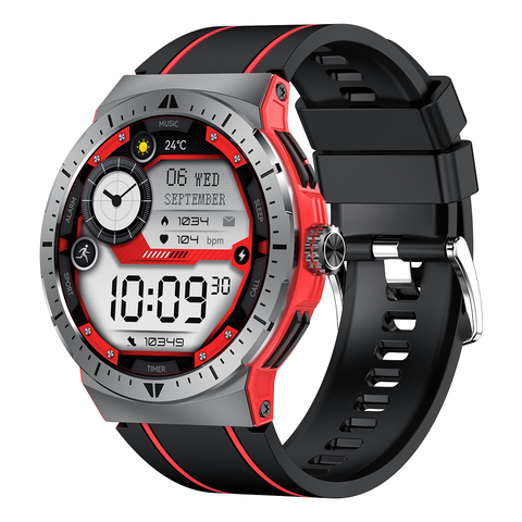 Đồng hồ NJYUAN HK52 đỏ – Smartwatch pin bền, theo dõi sức khỏe