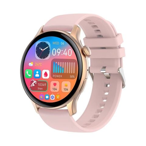 Đồng hồ NJYUAN HK85 hồng – Smartwatch pin bền, theo dõi sức khỏe