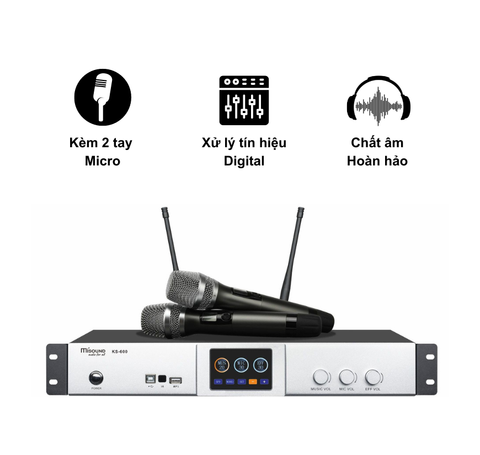 Cục đẩy liền vang kèm Micro Misound KS600