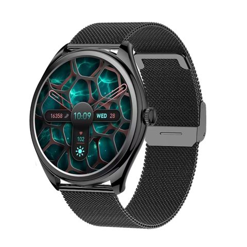 Đồng hồ NJYUAN MT55 đen siêu mỏng – Smartwatch pin bền, theo dõi sức khỏe