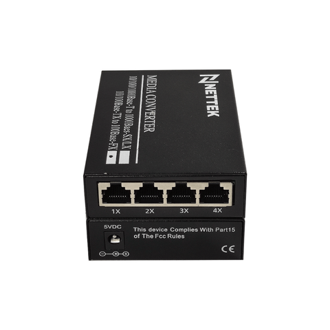 Bộ chuyển đổi quang điện NETTEK NT-1F4EM-SC20A/B – Singlemode 1 Sợi