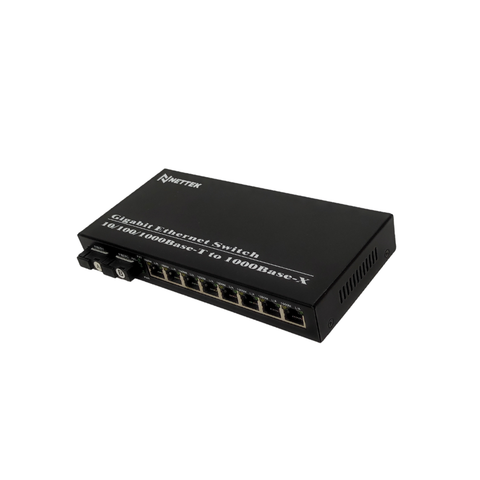 Bộ chuyển đổi quang điện Singlemode NETTEK NT-2G8E-SC20A/B