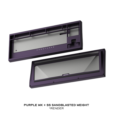 Constance TKL Keyboard Kit (Purple WK- SS SandBlasted weight)