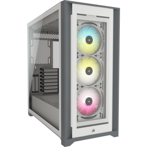 Vỏ máy tính Corsair iCUE 5000X RGB TG White (CC-9011213-WW)