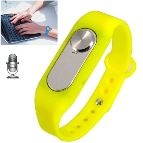 WR-06 Màu Vàng – Vòng tay ghi âm kỹ thuật số 8GB, ghi dài chỉ với một nút