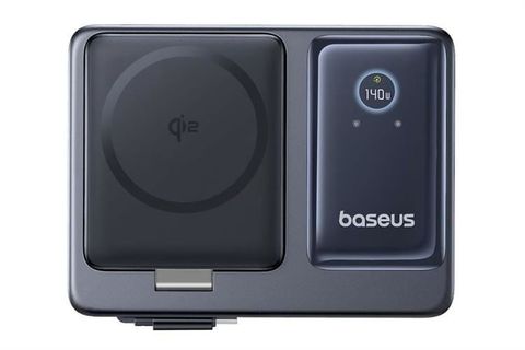 Bộ sạc nhanh 5 cổng USB Type-C Qi2 PD 140W Baseus Nomos CCNMS140 kèm Cáp Type C - Type C