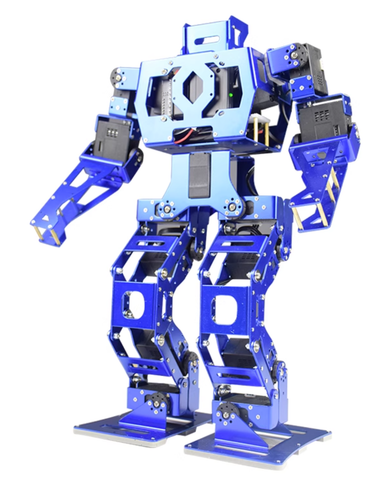 Robot hai chân 15 bậc tự do kim loại – Robot hình người lập trình Arduino