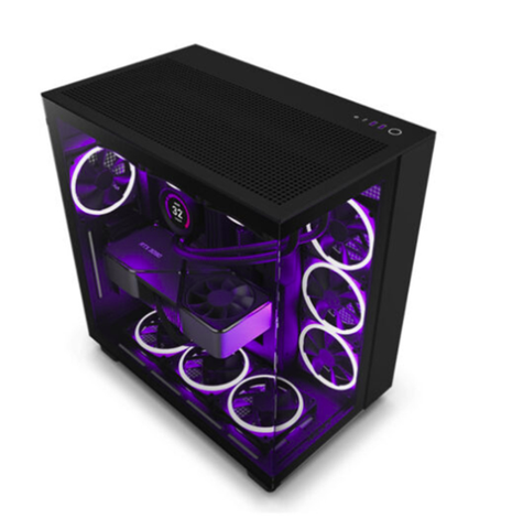 CASE NZXT H9 FLOW RGB PLUS (2025) ALL BLACK (CM-H92FB-P1)