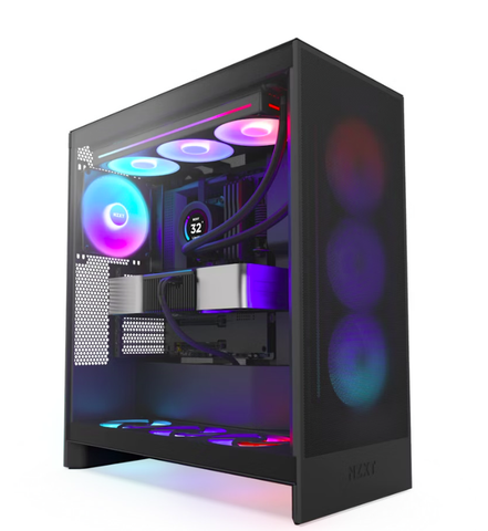 Vỏ CASE NZXT H7 FLOW RGB (2024) ALL BLACK (CM-H72FB-R1) ATX, 3 Fan RGB
