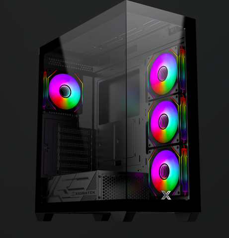 Vỏ case Xigmatek BLAST 4GF Black - EN44908 (E-ATX, Sẵn 4 fan RGB, Max 10 fan, Rad 360)
