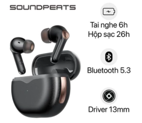 Tai nghe không dây chống ồn SoundPEATS Air 4 Pro - Đen
