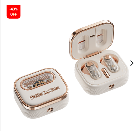 Tai Nghe Không Dây TWS ROCK Crayon Shinchan Retro Series - Kem