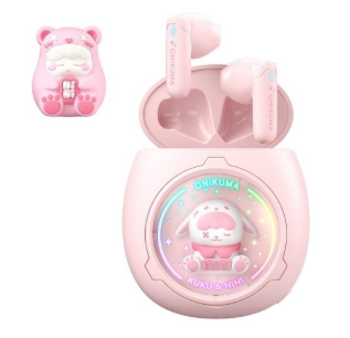 Tai nghe Onikuma In-ear T302 TWS RGB Bluetooth - Hồng