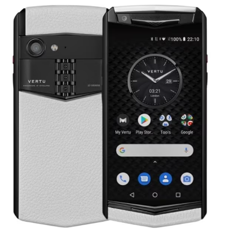 Vertu Aster P Ti Gothic Calf Moon White