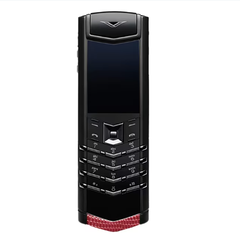 Vertu Signature V Pure Black Lizard Red