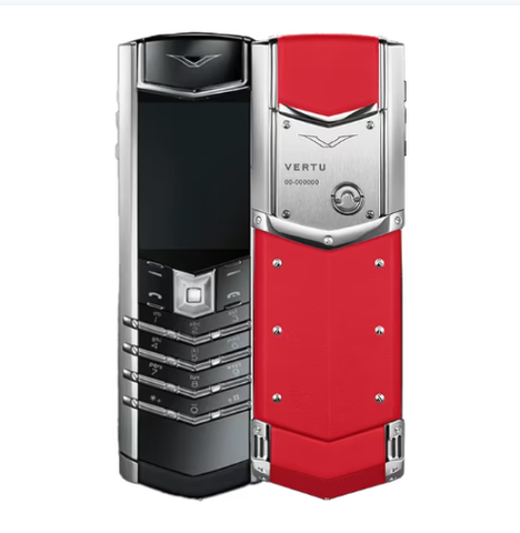 Vertu SIGNATURE V Stainless Steel Silver Raspberry Red