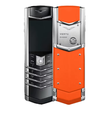 Vertu SIGNATURE V Stainless Steel Silver Dawning Orange
