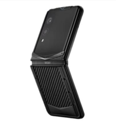 Vertu Quantum Flip Black Twill Carbon Fiber
