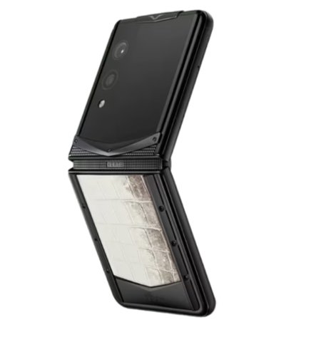 Vertu Quantum Flip Black Rococo Himalaya Crocodile Alli