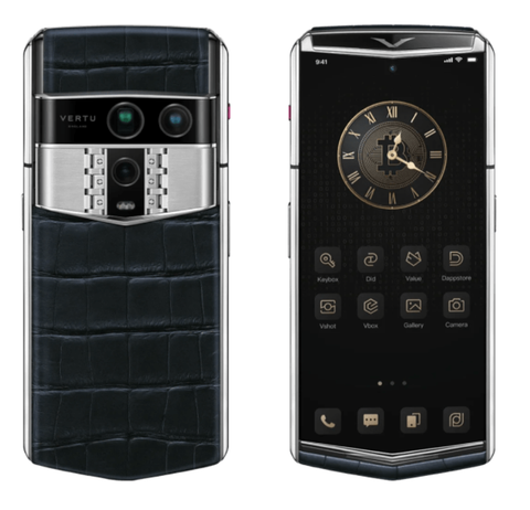Vertu Agent Q Silver Advanced Set Navy Blue Alli 1TB