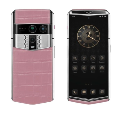 Vertu Agent Q Silver Advanced Set Sakura Pink Alli 1TB