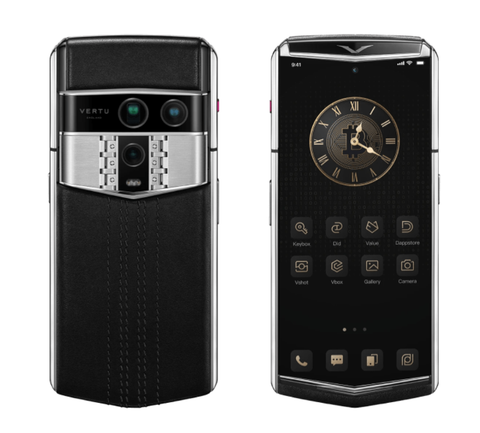 Vertu Agent Q Silver Regular Set Black Quilted Stitch (Pure Black) Calf 1TB