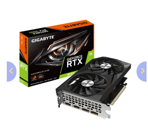 VGA Gigabyte GeForce RTX 3050 WINDFORCE OC V2 8GB