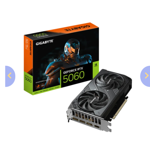 VGA Gigabyte RTX 5060 WINDFORCE MAX OC 8GB