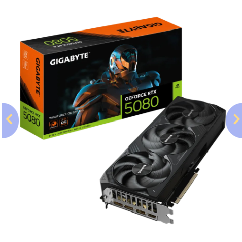 VGA Gigabyte RTX 5080 WINDFORCE OC SFF 16GB