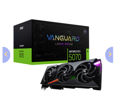 VGA MSI GeForce RTX 5070 12G VANGUARD SOC LAUNCH EDITION