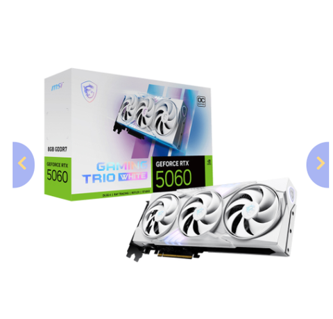 VGA MSI RTX 5060 8GB GAMING TRIO OC WHITE