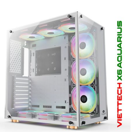 VỎ CASE VIETTECH AQUARIUS TRẮNG ATX
