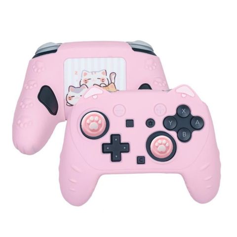 Vỏ bảo vệ bằng silicon cho tay cầm chơi game Nintendo Switch 2 Pro (Màu Hồng)