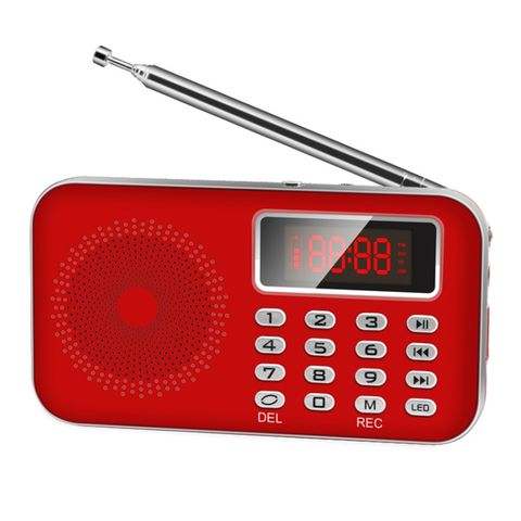 Y-619 FM/AM Mini Radio MP3 Đỏ – Nghe nhạc, bắt sóng radio, đa năng trong lòng bàn tay