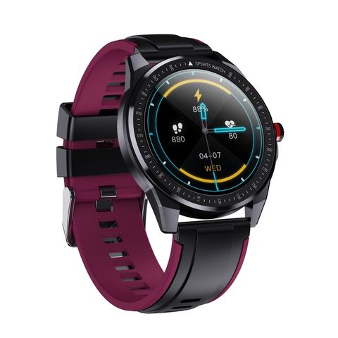 Ticwris RS-SN88 Purple – Đồng hồ thông minh 1.3 inch, giám sát nhịp tim Bluetooth