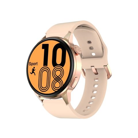 WearKey DT4+ Gold Silicone – Đồng hồ thông minh 1.36 inch HD, chống nước IP68, hỗ trợ NFC và gọi Bluetooth
