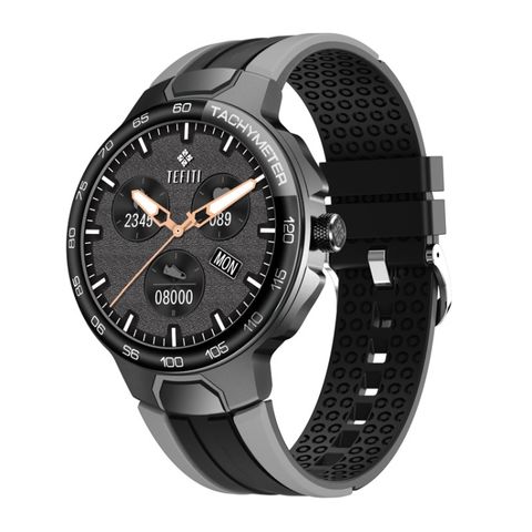 WearKey E15 Black – Đồng hồ thông minh 1.28 inch, cảm ứng toàn phần, theo dõi nhịp tim và sức khỏe IP68
