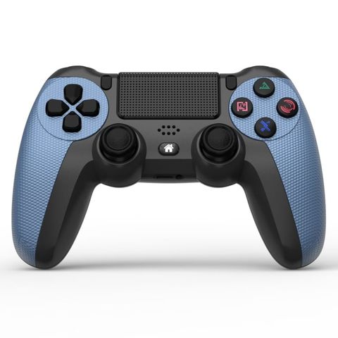 Tay cầm KM048 Xanh Dương - Bluetooth Wireless Gamepad 4.0 cho PS4 Có Light Bar