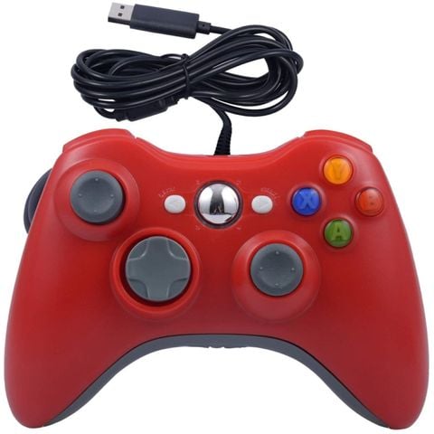 USB Dual Vibration Wired Gamepad Red – Dành cho Xbox 360 và PC