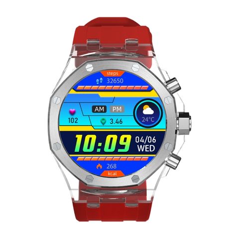 WS-37 AMOLED IP67 Red - Đồng hồ thông minh, màn hình 1,43 inch, theo dõi sức khỏe, gọi điện qua Bluetooth
