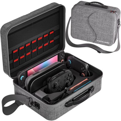 Túi đựng đồ đa năng STARTRC GAMES cho Nintendo Switch 2 Grey – Túi xách đeo chéo di động