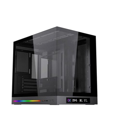 Vỏ case Xigmatek Cloud M DGT (M-ATX, Led ARGB, Hiển thị nhiệt độ, không fan) – BLACK