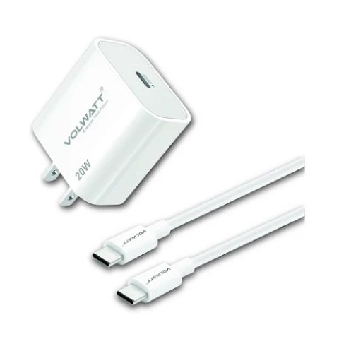 Bộ sạc Nhanh Volwatt 20W, Trắng