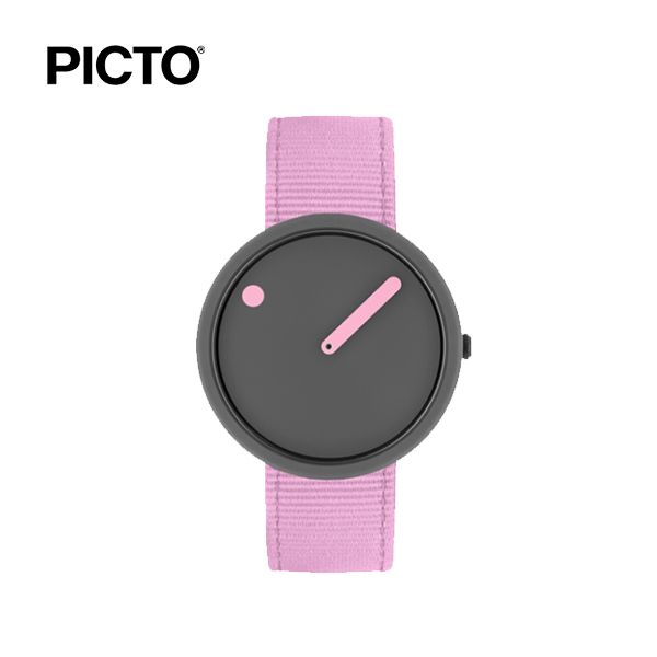  ĐỒNG HỒ PICTO Grey & Pink Dial / Pink Reef Recycled Strap 