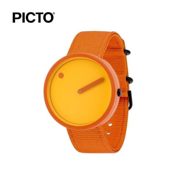  ĐỒNG HỒ PICTO Burnt Yellow & Orange Dial / Burnt Orange Recycled Strap 