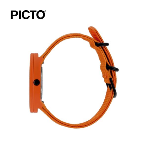  ĐỒNG HỒ PICTO Burnt Yellow & Orange Dial / Burnt Orange Recycled Strap 