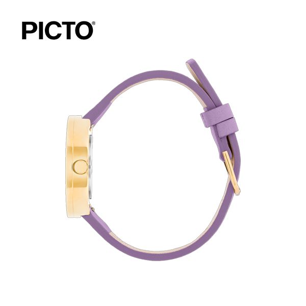  ĐỒNG HỒ PICTO Light Lavender & Gold Dial / Light Lavender Leather Strap 